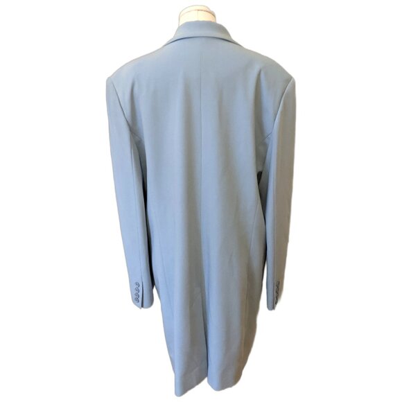 Vintage The Work Connection Light Blue Duster Blazer Button Up Retro Office 14 - Picture 7 of 11